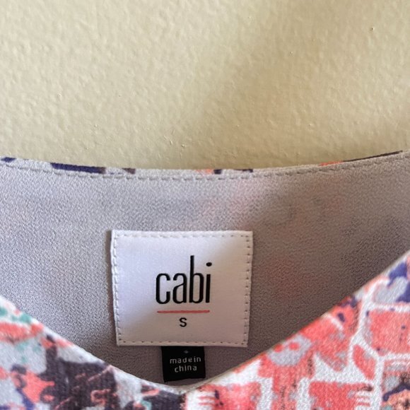 CAbi #5049 Fresco Floral Abstract Sleeveless Shift Dress Womens Size S L… - Picture 6 of 10